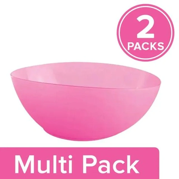 Princeware Microwaveable Plastic Multiutility Bowl - Pink, New Coral, L2273 PK, 2 x 1.36 L Multipack