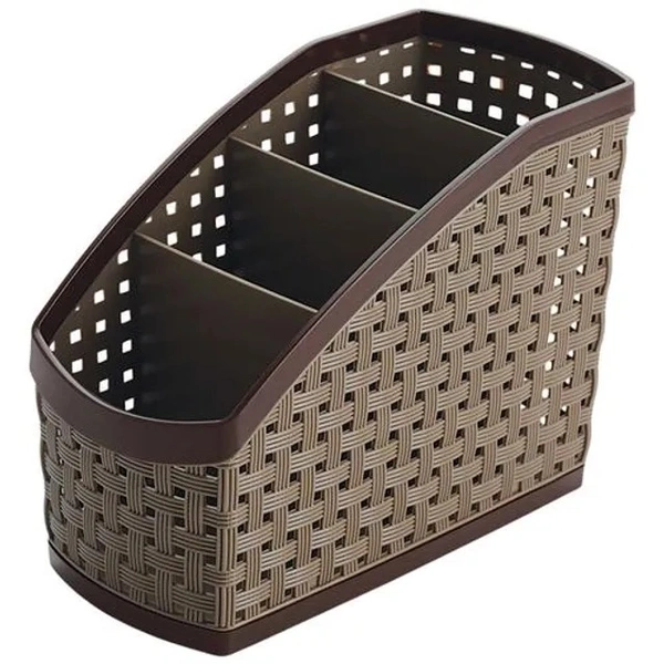 Nakoda Bolt Multi Utility Pen Pencil Brush Spoon & Cutlery Stand - Assorted Colour, Length 193, Width 95, Height 140 mm, 1 pc