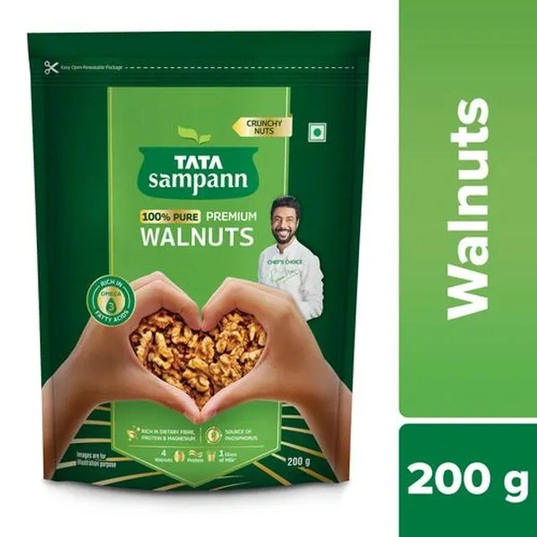 Tata Sampann 100% Pure Premium Walnuts, 200 g