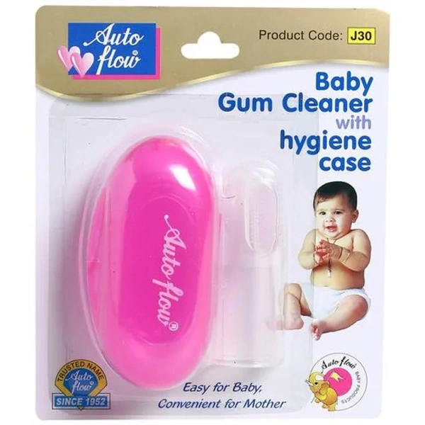Auto flow Baby Gum Cleaner With Hygiene Case - Soft & Gentle, Safe For Kids, 1 pc