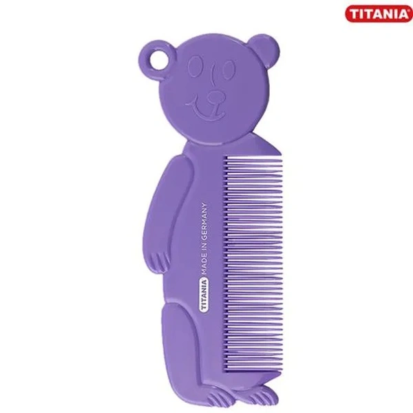 Titania Children's Hair Comb - Bear Design, Durable, Assorted Colour, DP100165, 1 pc