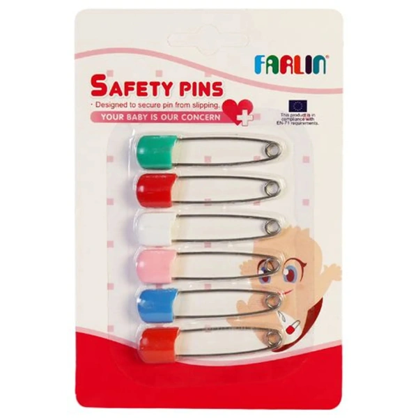 Farlin Safety Pins - Multicolor, 6 pcs