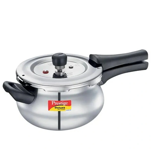 Prestige Deluxe Alpha Svachh Stainless Steel Spillage Control Mini Handi Pressure Cooker - Silver, 3 l