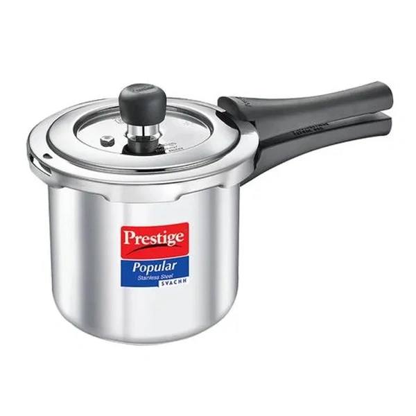 Prestige Popular Svachh Stainless Steel Pressure Cooker, 2 l