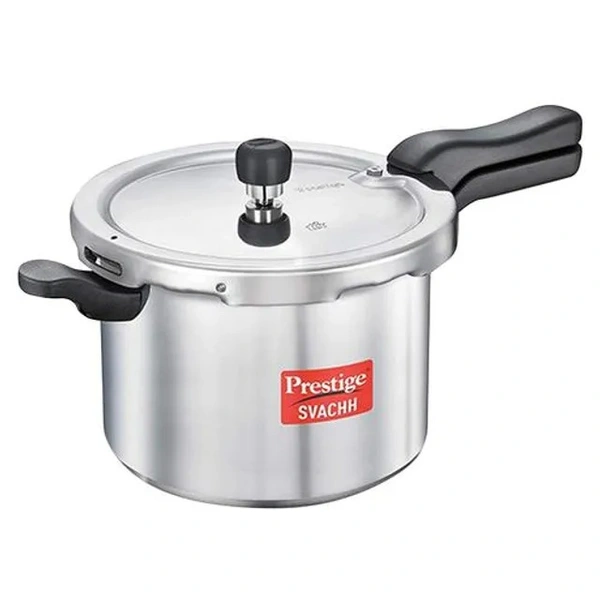Prestige Svachh Aluminium Anti Bulge Gas & Induction Compatible Pressure Cooker - Silver, 5 l 3.3 8 Ratings & 0 Reviews