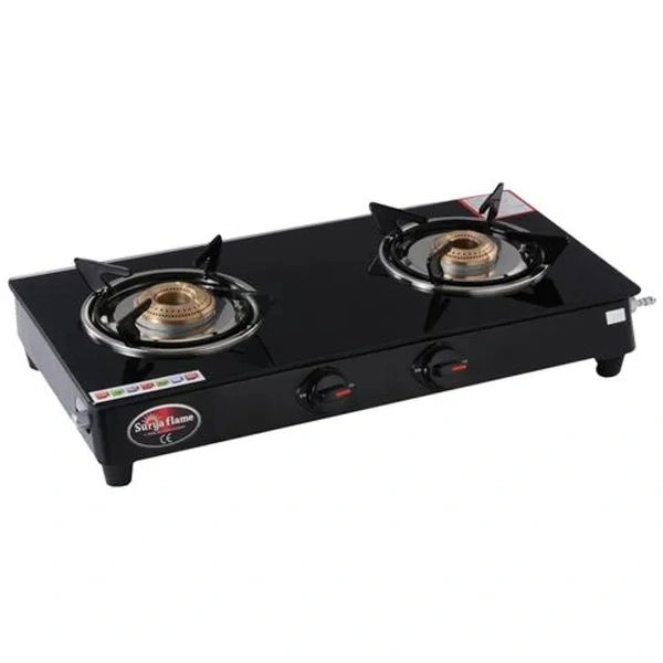 Surya Flame 2 Burner Classic MS Cook Top Gas Stove - Manual Ignition, 1 pc