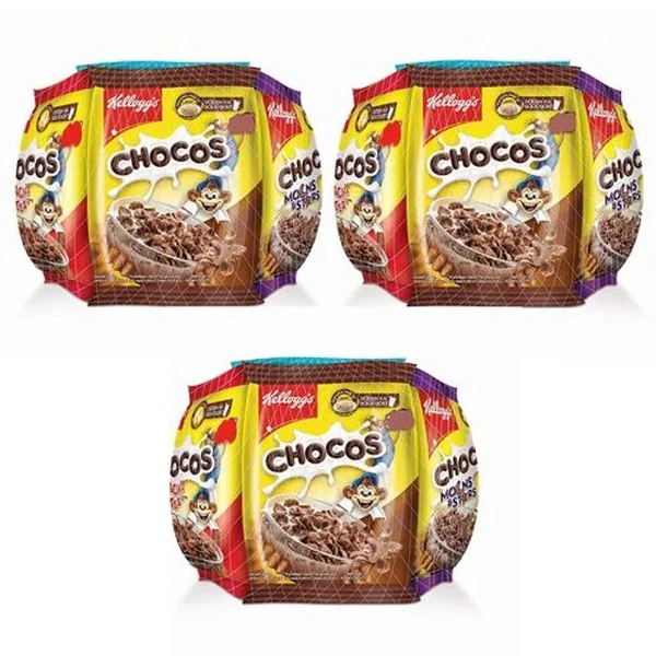Kelloggs Chocos - Variety Pack, With Protein & Fibre, 3x175 g Multipack
