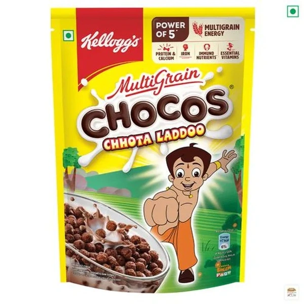 Kelloggs Chocos - Chhota Laddoo, With Whole Grain, Source Of Fibre, High In Calcium & Protein, Breakfast Cereals, 340 g
