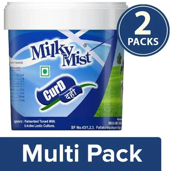 Milky Mist Farm Fresh Curd - No Preservatives, 2x1 kg Multipack - 1 kg