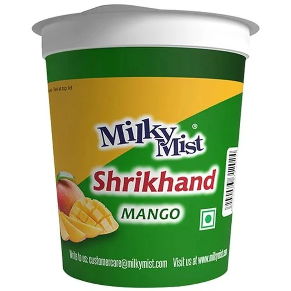 Milky Mist Shrikhand - Mango, Rich In Flavour & Taste, Healthy Dessert, 400 g - 400 g