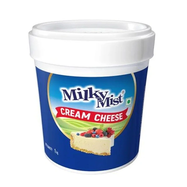 Milky Mist Cream Cheese - Natural & Fresh, Smooth & Creamy, No Added Preservatives, 1 kg - 1 kg