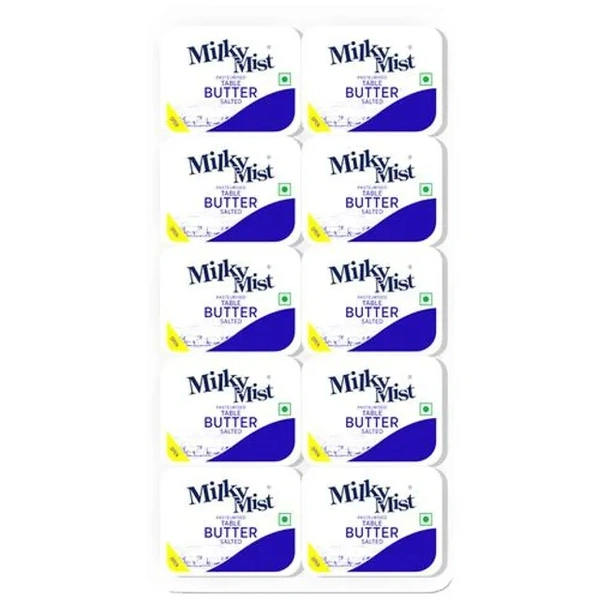 Milky Mist Table Butter Chiplet - Instant Nutritional Boost, Rich Creamy Texture, 100 g (10 Units x 10 g each) - 100 g