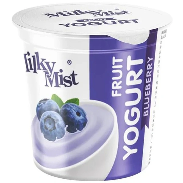 Milky Mist Fruit Yoghurt - Blueberry, Great Source Of Probiotics, Light & Healthy, 100 g - 100 g