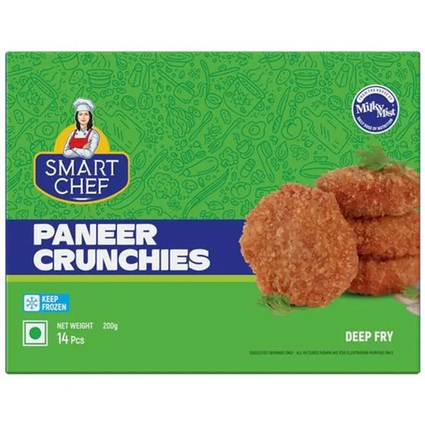 Milky Mist Paneer Crunchies - Soft, Sponge, Rich In Protein, 200 g (14 pcs) - 200 g