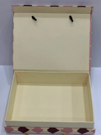 Premium Foiled Ribbon Boxes - Red, 8×6×2 Inches