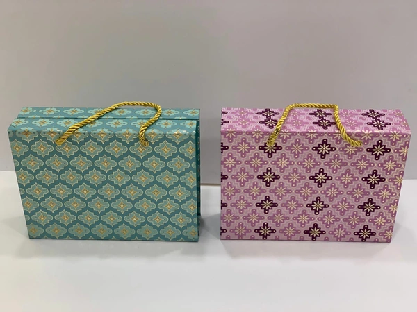 Premium Foiled Ribbon Boxes - Blush Pink, 8×6×2 Inches