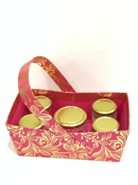 FOILED HAMPER BASKETS - Red, 7×10×4 Inches