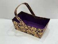 FOILED HAMPER BASKETS - Blue, 7×10×4 Inches