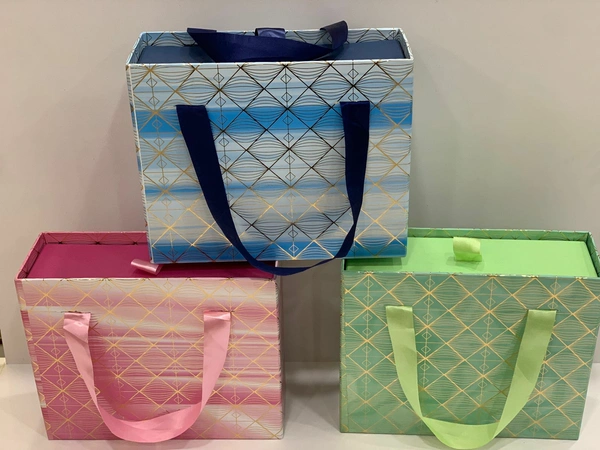 PPREMIUM FOILED BAG BOXES - Blue, 7×9×3.5 Inches