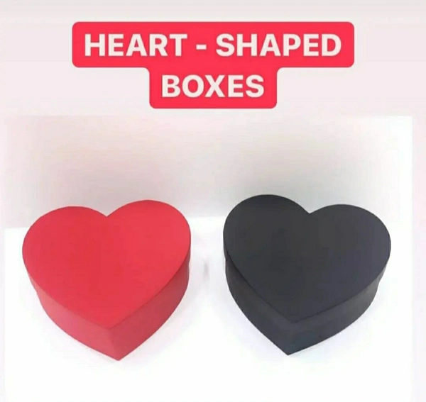 HEART SHAPED HAMPER BOX - Black, 7.5×7.5×3 INCHES