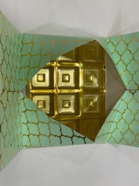 TRIANGLE GOLD FOILED BOXES - Cornflower Blue, 8×6×6 Inches