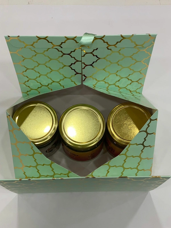 TRIANGLE GOLD FOILED BOXES - Cornflower Blue, 8×6×6 Inches