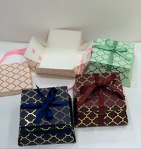 GOLD FOILED FOLDING BOXES - Blush Pink, 5.5×5.5×3 Inches
