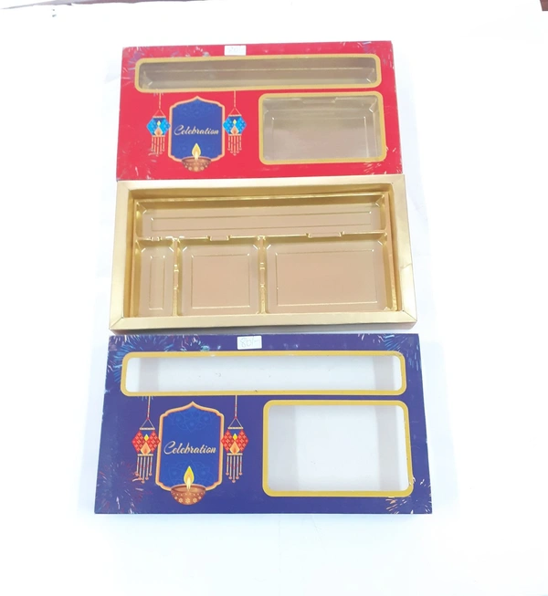18 CAVITY / CRACKERS CHOCOLATE BOX - Blue, 12×7 Inches
