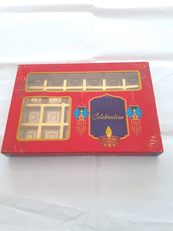 24 CAVITY / CRACKERS CHOCOLATE BOX  - Red, 8.5×12 Inches