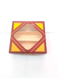250 Gms FANCY MITHAI BOX - White, 5.5×5.5 Inches
