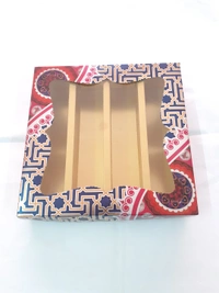 500 Gms - FANCY MITHAI BOX - White, 8×8 Inches