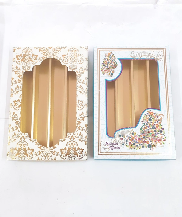 1 Kg - FANCY MITHAI BOX - White, 8×12 Inches