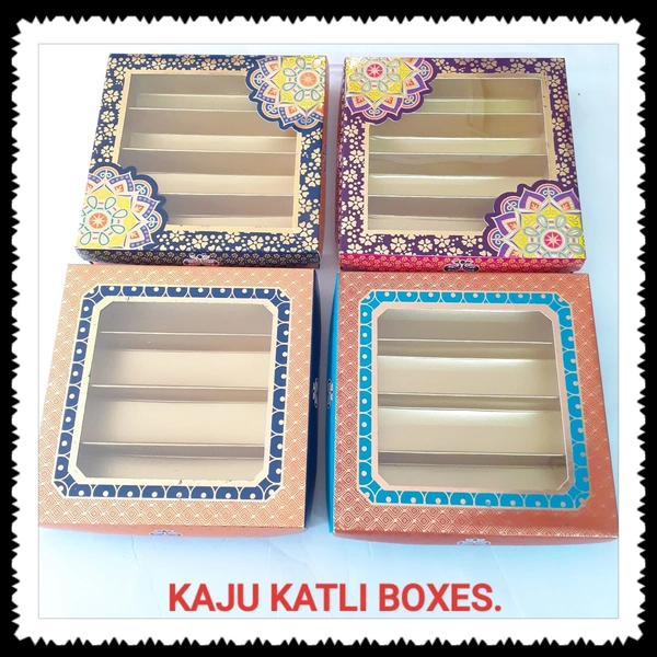 500 Gms MOTIF MITHAI BOX  - Red, 8×8 Inches