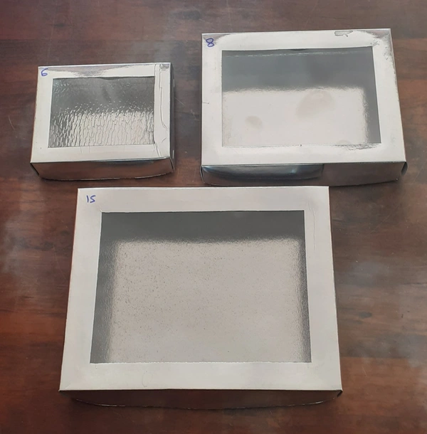  250 Gms - SILVER WINDOW BOX  - Silver, 4×5 Inches