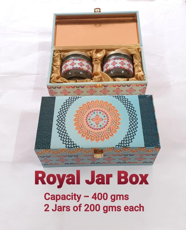 ROYAL JAR BOX - 2 JARS - Turquoise, Capacity - 400 Gms