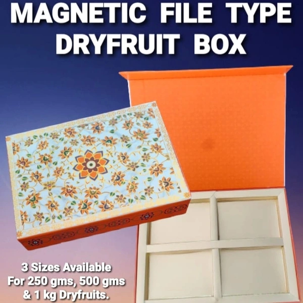 4 Medium Partitions - MAGNETIC FLIP BOX - Web Orange, 9.5×12×2 Inches