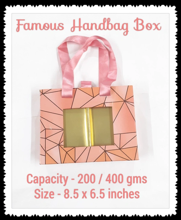 2 Partitions - FAMOUS HANDBAG BOX - Web Orange, 6.5×8.5 Inches