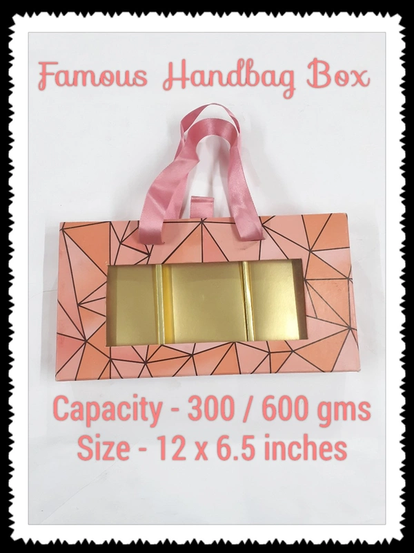 3 Partitions - FAMOUS HANDBAG BOX  - Web Orange, 6.5×12 Inches