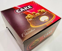 CAKE BOX - Printed Duplex - For 500 Gms - Red, 8×8×4 Inches