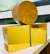 CAKE BASE - MDF BOARD - For 1 Kg Cake - Golden Tainoi, 10×10 Inches