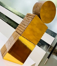 CAKE BASE - MDF BOARD - For 1 Kg Cake - Golden Tainoi, 10×10 Inches