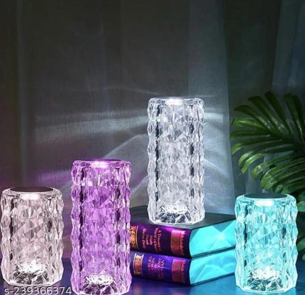 Acrylic Crystal Diamond Table Lamp Color Changing Touch Control Creative Rose LE......
