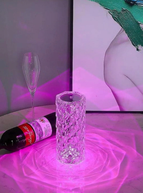 Acrylic Crystal Diamond Table Lamp Color Changing Touch Control Creative Rose LE......