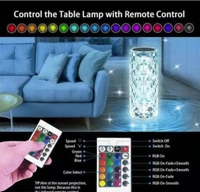 Acrylic Crystal Diamond Table Lamp Color Changing Touch Control Creative Rose LE......