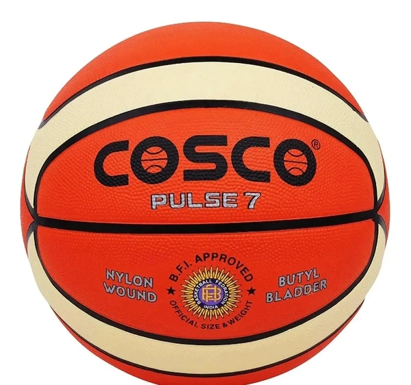 BASKETBALL, BB 13029 COSCO Pulse, Size:7, White Orange - 7, Red
