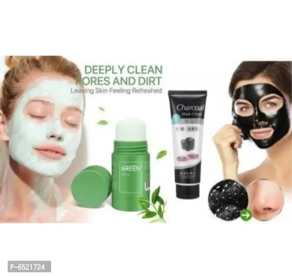 Charcoal Face Mask & Green Mask Stick  - Free