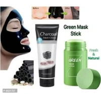 Charcoal Face Mask & Green Mask Stick  - Free