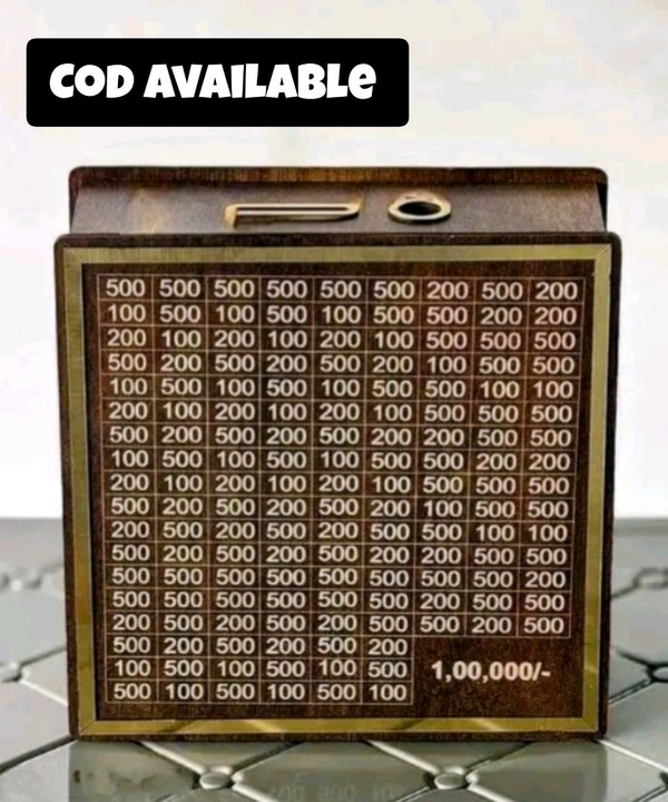 Modern Wodden Piggy Bank  - Brown