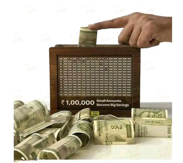 Modern Wodden Piggy Bank  - Brown