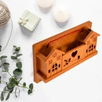KEY HOUSE 6 HOOKS HOUSE DESIGN WOODEN KEYS STAND FOR ENTRYWAY, KITCHEN, OFFICE, MUDROOM WALL, MOUNT DECORATIVE KEYS ORGANIZER KEY HOLDER. (450)